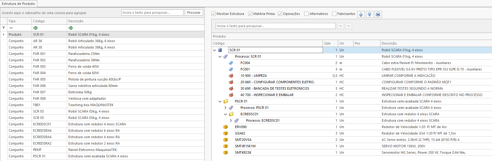 Estrutura de Produto